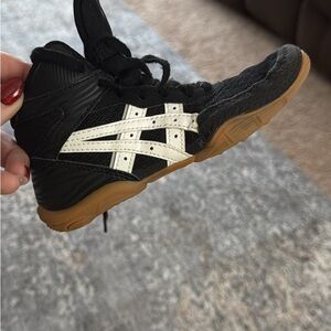 Asics Kids Black and White Sneakers